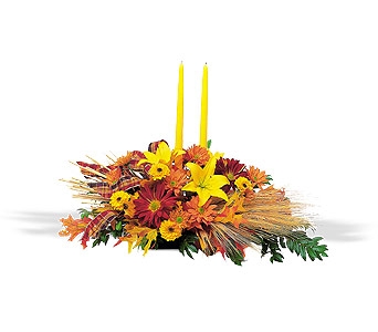 Centerpiece with Tapers — Katy Florist & Gifts, Katy TX