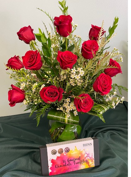 Glorious Red Roses with Chocolate Truffles — Katy Florist & Gifts, Katy TX