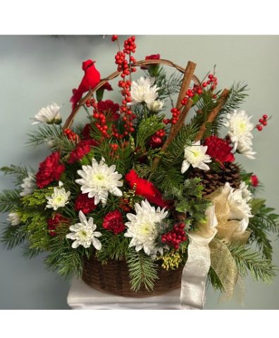 Christmas Cardinal Basket — Katy Florist & Gifts, Katy TX